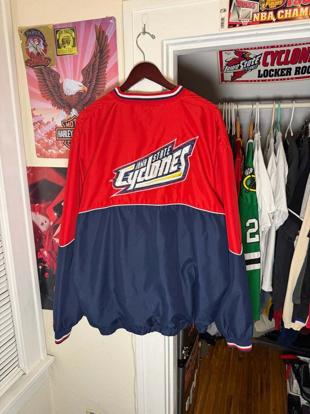 Vintage Iowa State Cyclones Windbreaker Pullover Jacket Size 2XL